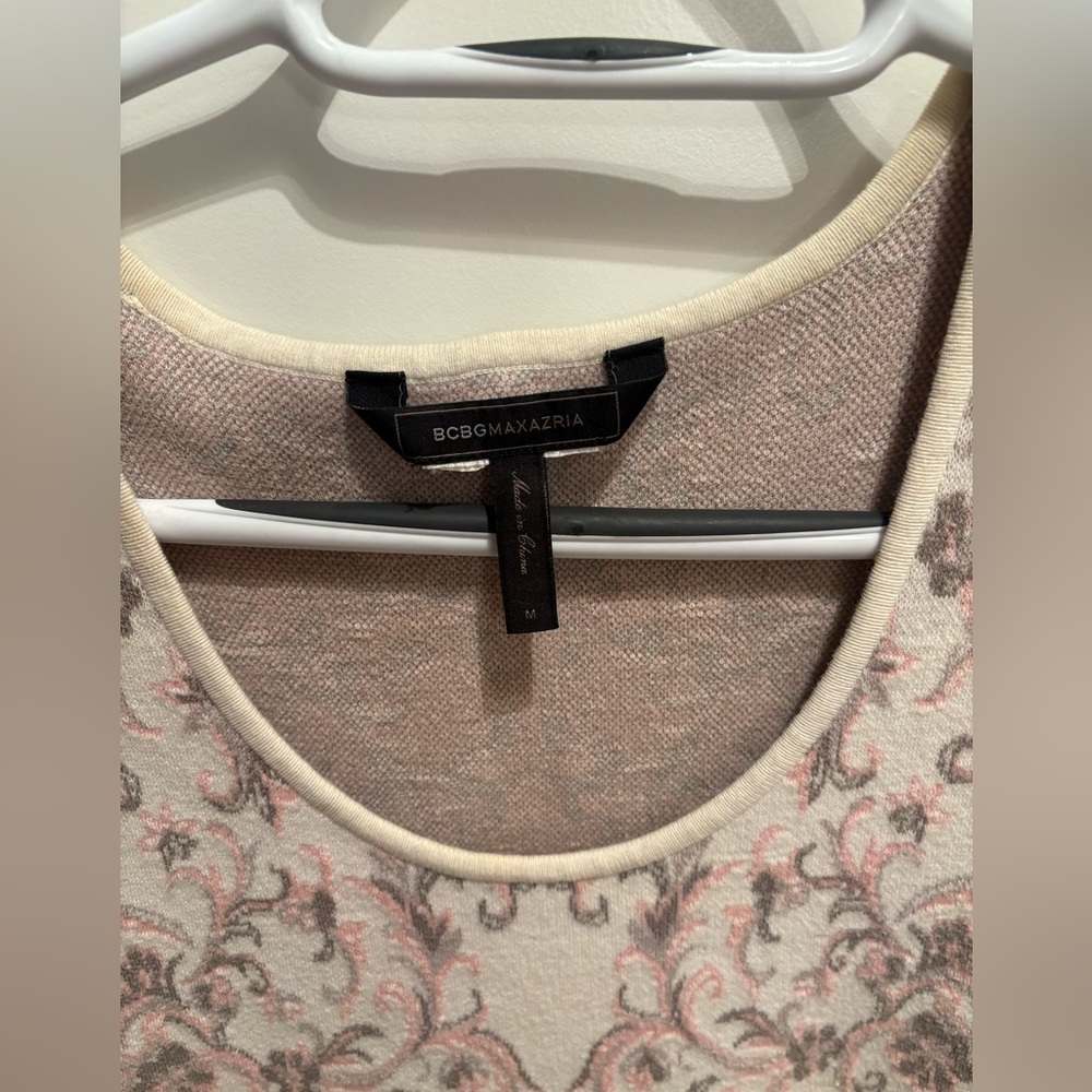 BCBGMaxAzria Cream and Pink Floral Mini Dress - Picture 4 of 7